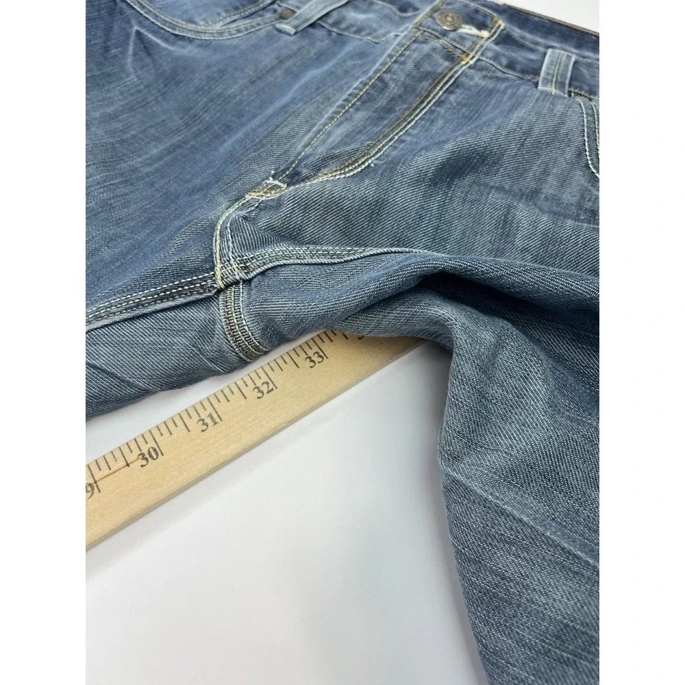 VTG Levi's 514 Jeans Mens 34x32 Blue Denim Slim Straight Grunge Flap Pocket Y2K